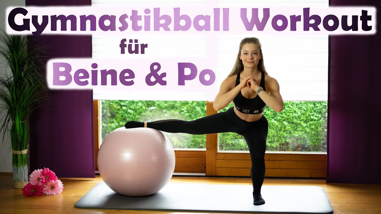 Gymnastikball Workout | Übungen für Beine & Po | zuhause trainieren || Melanie