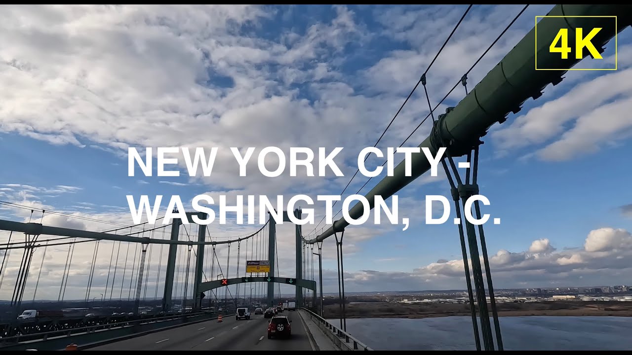NEW YORK CITY - WASHINGTON, D.C. | 4+ Hours of Driving in 4K