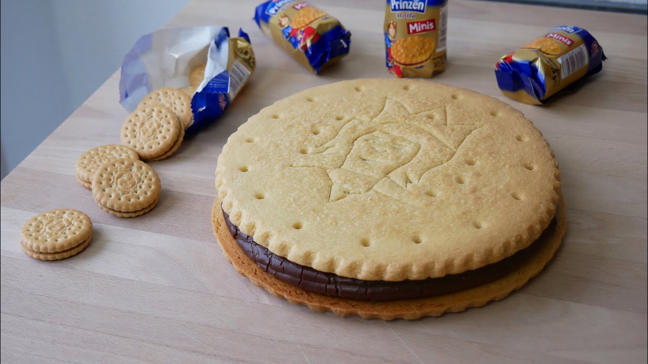 XXL Doppelkeks Selber Machen (Rezept) || Homemade Giant Chocolate Sandwich Cookie || [ENG SUBS]