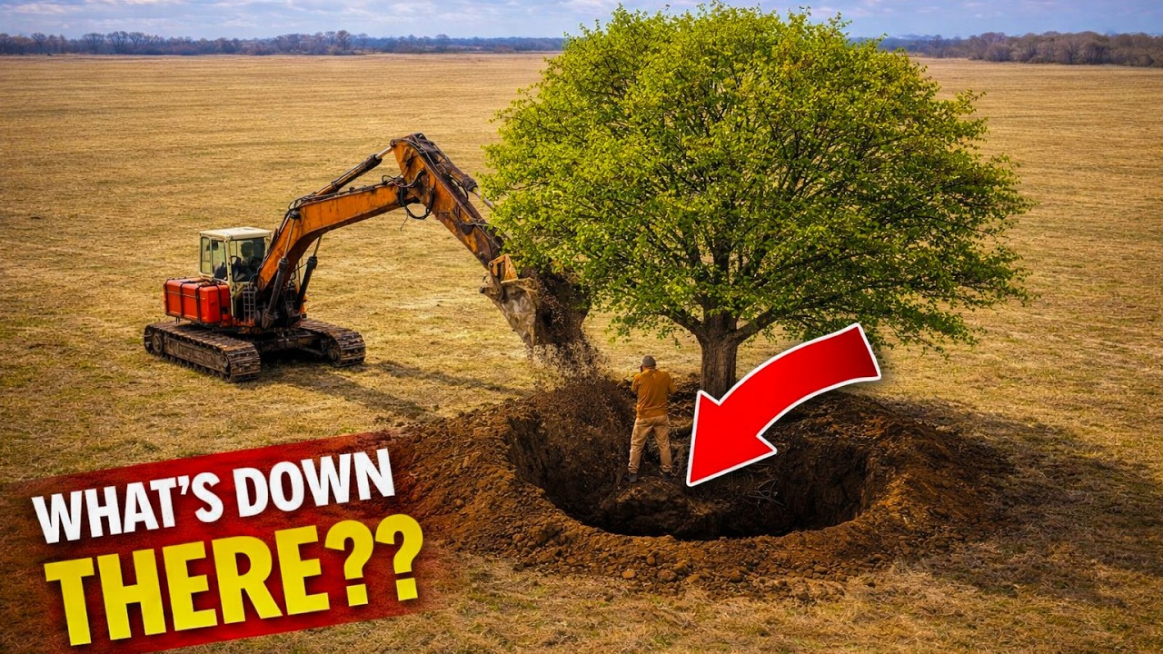 Relaxing Village Life Video | Excavator Planting Trees in Nature | WHAT’S DOWN THERE