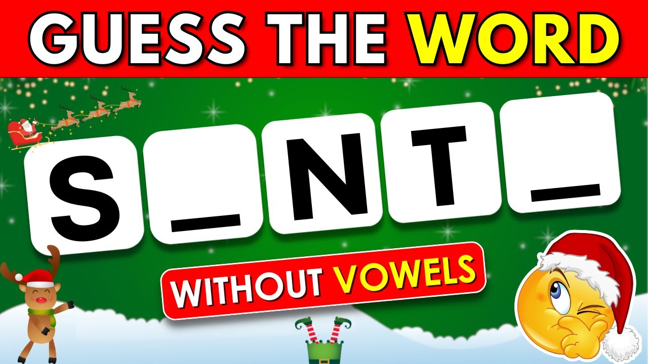 Can You Guess the Christmas Word Without Vowels? 🎅🎄✅ | Christmas Quiz 🎁