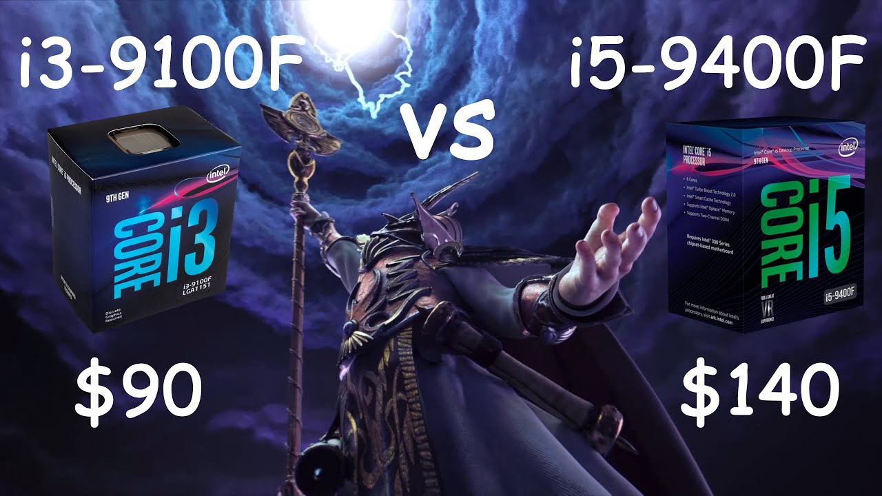 i3-9100F vs i5-9400F in 8 games at 1080p
