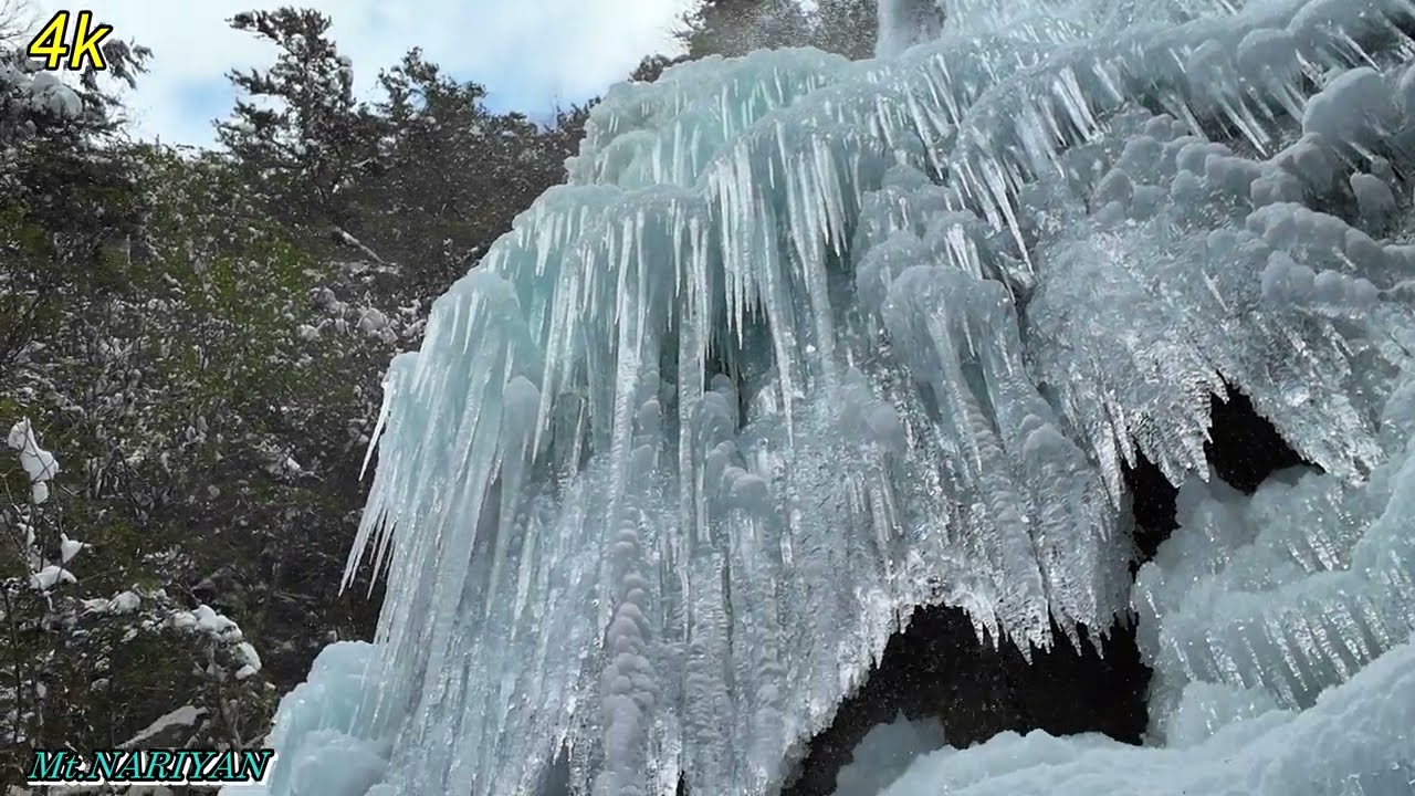 4k 氷瀑 川上村 御船の滝