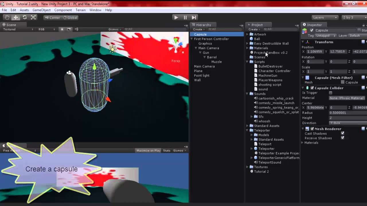 How to shoot bullets in Unity 3D
