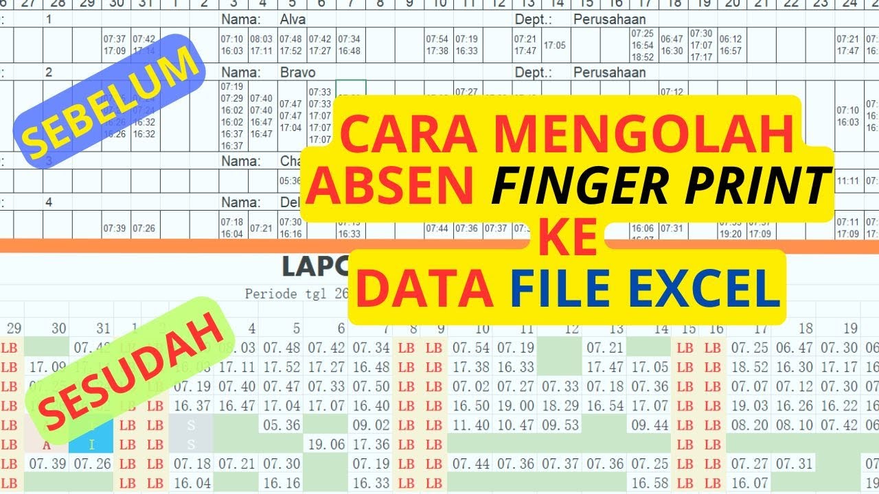Cara Mengolah Data Finger Print Ke Data File Excel