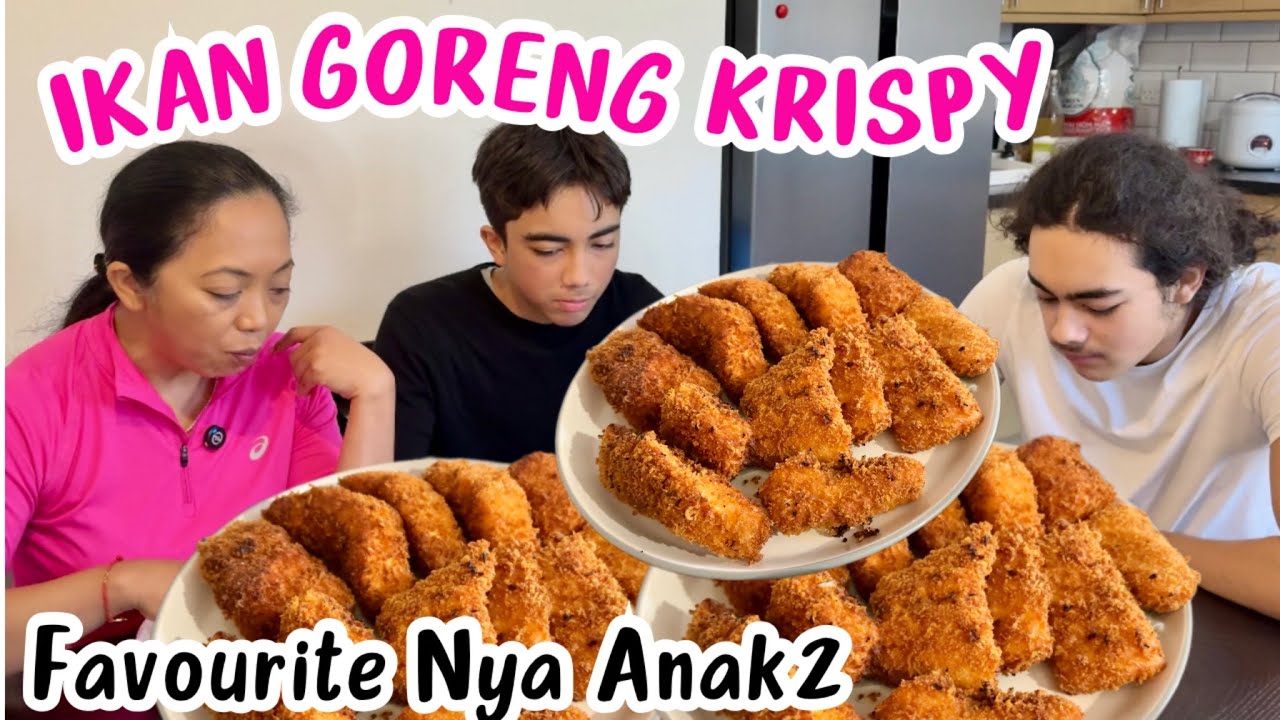 GORENG IKAN KRISPY + NASI PULEN, PAKE SAOS KARI JEPANG BIKIN ANAK2 LAHAP MAKAN