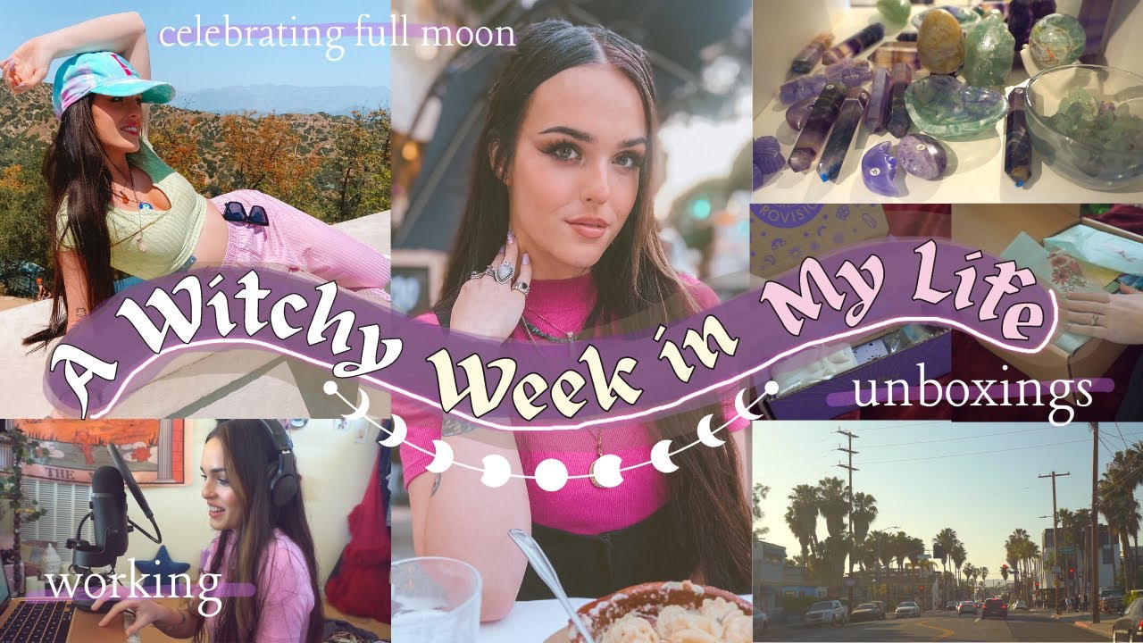 Witchy Week in My Life Vlog | The Witch Diaries | Full Moon in LA, 3 Witchy Unboxings, Work W Me!