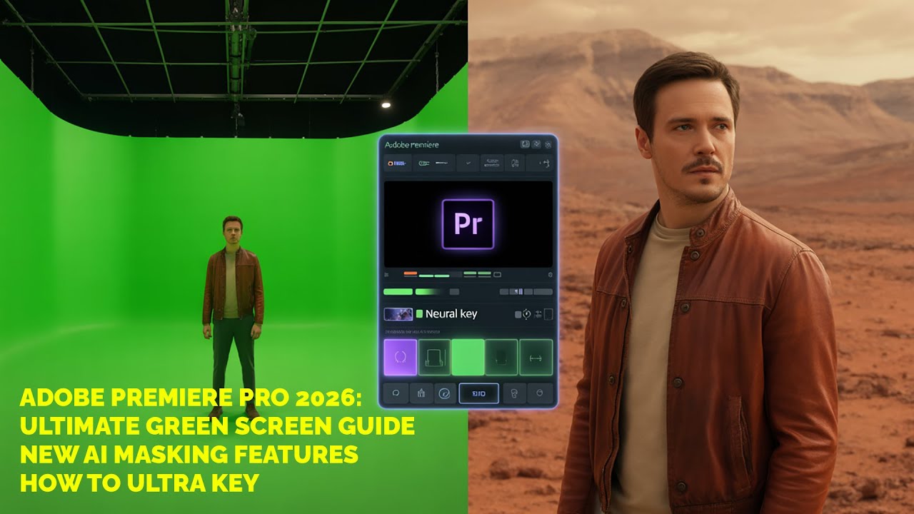 Adobe Premiere Pro 2026: Ultimate Green Screen Guide | New AI Masking Features | How to Ultra Key