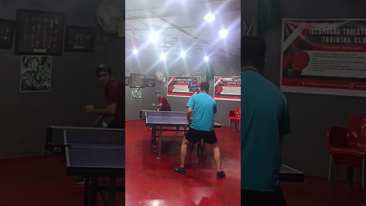 Practice session with Tomoyuki japanese player at Islamabad table tennis training club.