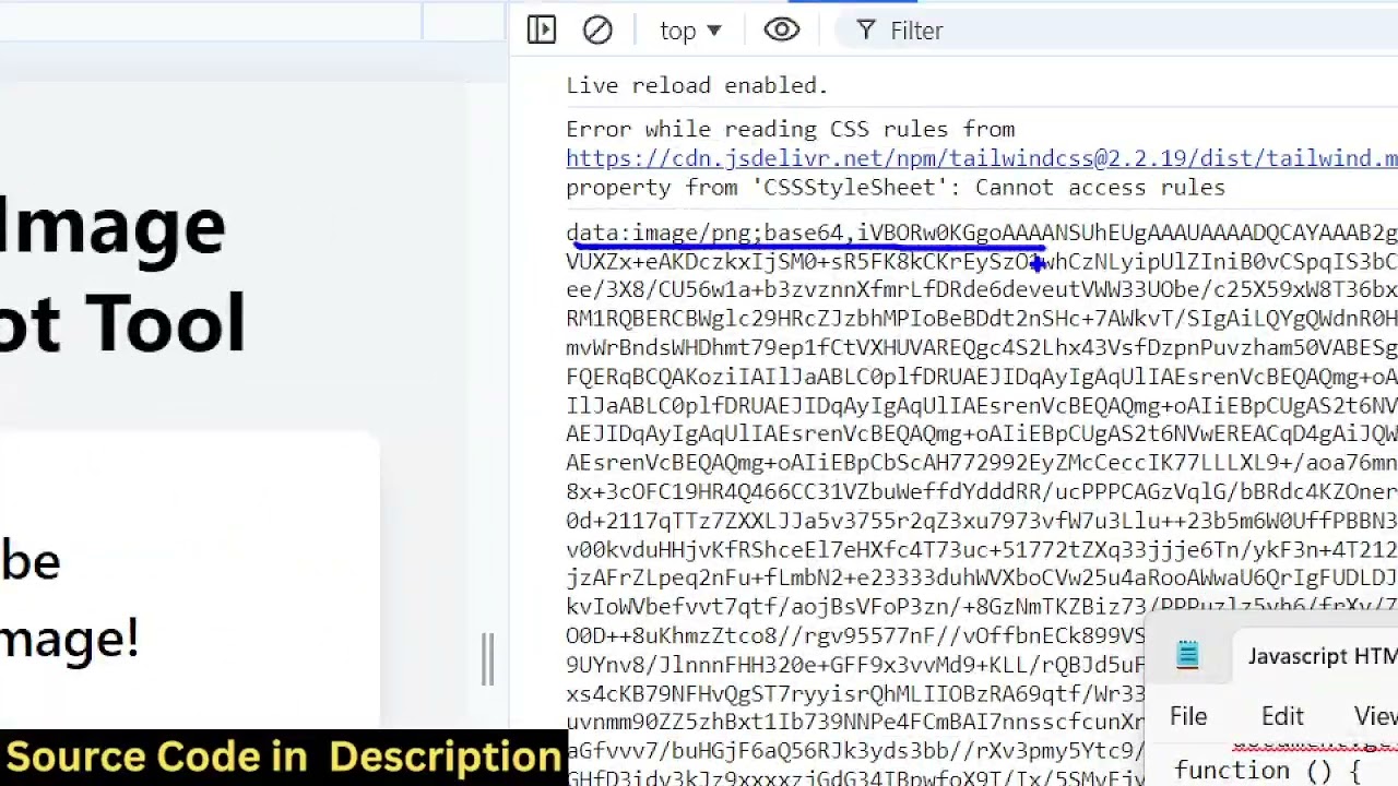 Javascript DOM-to-Image.js Example to Take Screenshot of HTML as PNG Image in Browser