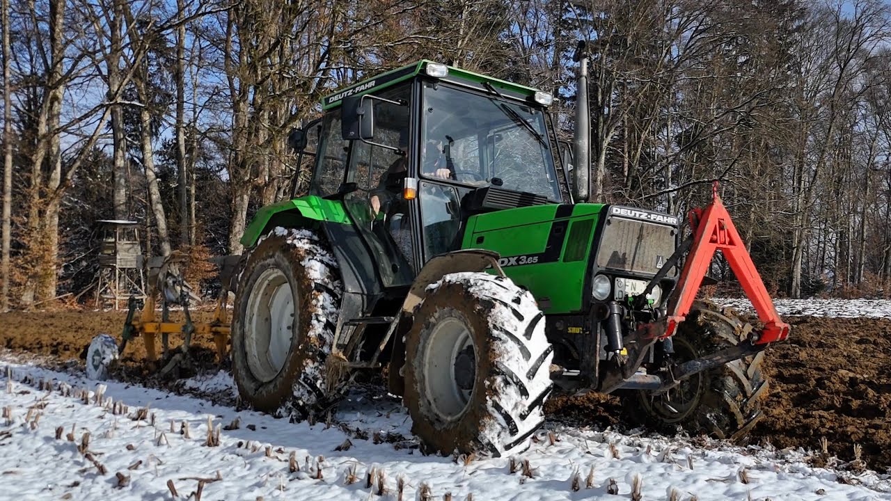 Deutz DX 3.65 beim Pflügen (Sound) !!!