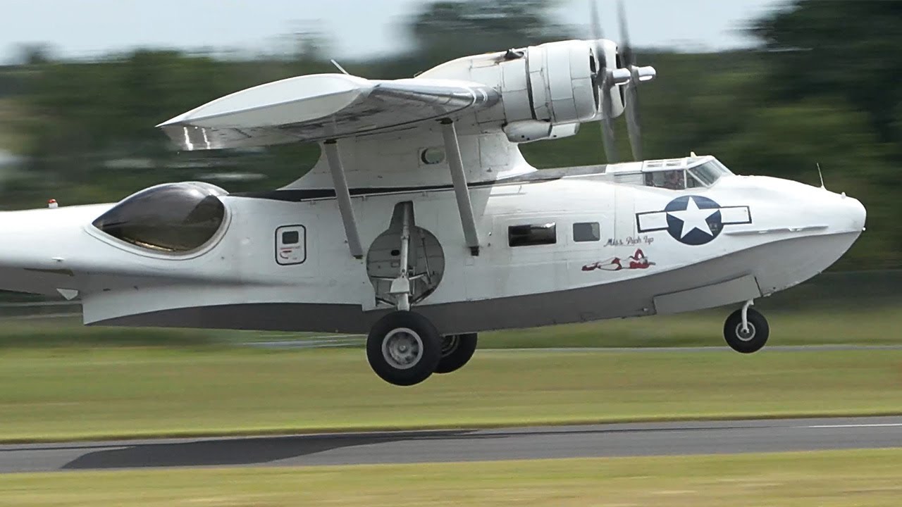 PBY-5A Catalina 'Miss Pick Up' startup - display - shutdown - RAF Cosford air show 2022 [4K]