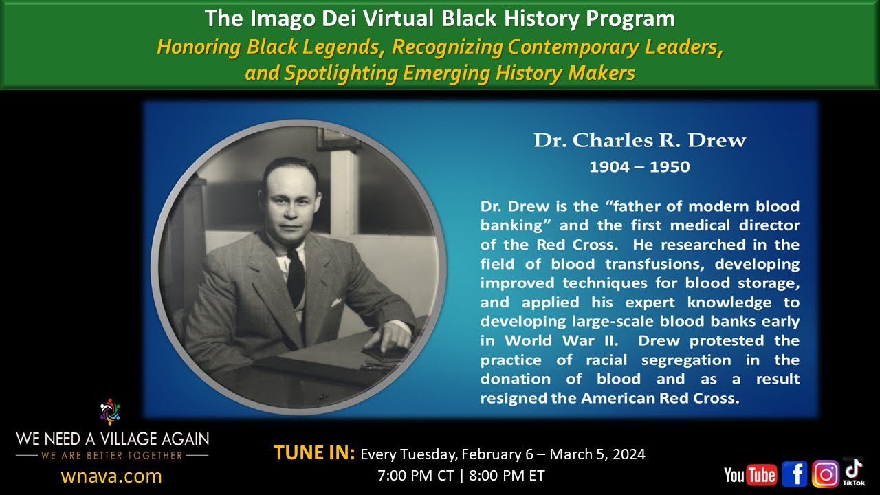 Dr. Charles R. Drew, the father of modern blood banking
