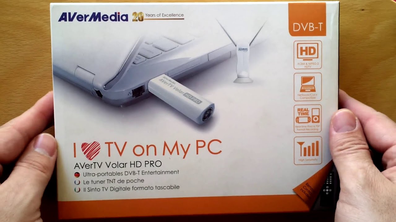 AVerMedia AVerTV Volar HD PRO A835 (Unboxing) DVB-T TV Tuner 1080p