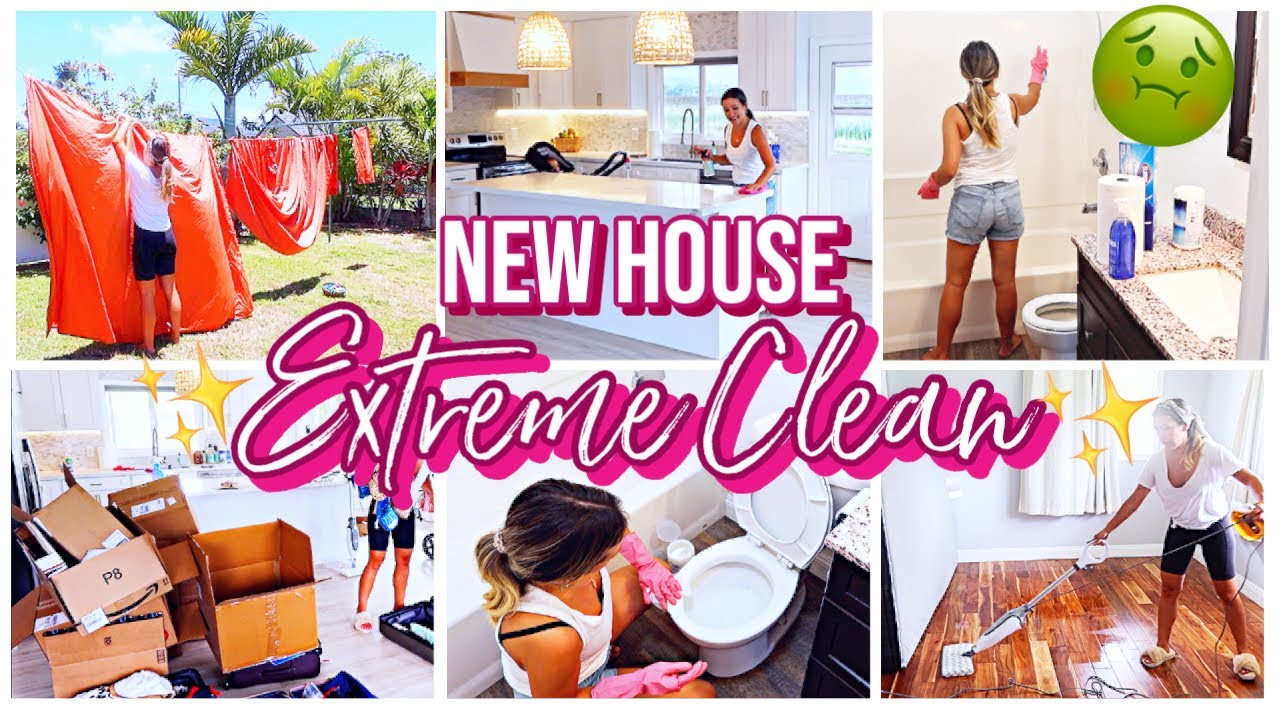 NEW HOUSE EXTREME CLEAN WITH ME + UNPACK WITH ME! MOVE IN CLEANING MOTIVATION! @Brianna K Homemaking