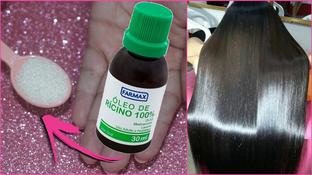 Apenas 1 Colher de DISSO no ÓLEO de RÍCINO Cresce Cabelo SEDOSO E BRILHANTE