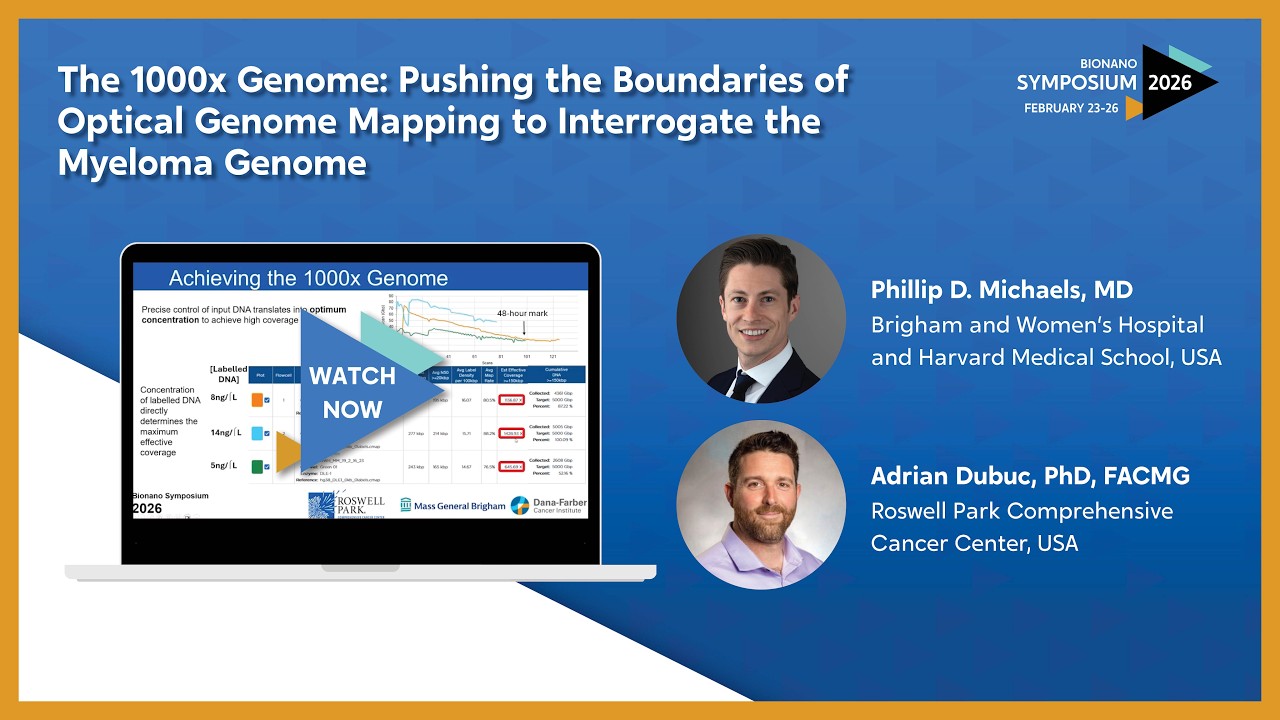 Phillip D. Michaels, MD and Adrian Dubuc, PhD, FACMG  |  Bionano Symposium 2026