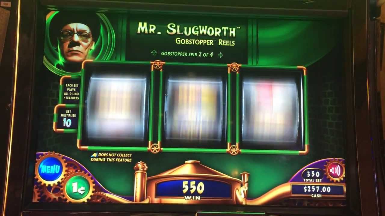 Willy Wonka Slot Machine Bonus - Mr. Slugworth's Gobstopper Reels