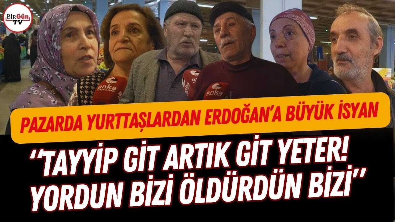 Semt pazarında Erdoğan'a büyük isyan! Geçinemeyenlerle AKP'li yurttaşlar birbirine girdi...