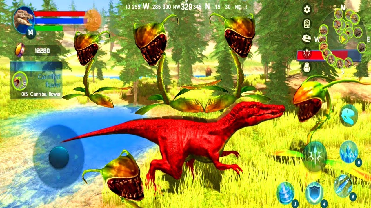 Baryonyx VS Carnivorous Plants and Cannibal Flowers | Baryonyx Simulator  Android Gameplay #38