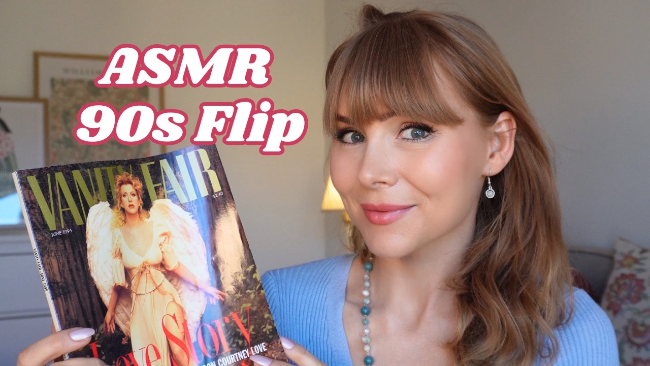 ✨ ASMR Vintage Magazine Flipthrough | Vanity Fair June 1995 | Soft Spoken Celebrity Stories & More