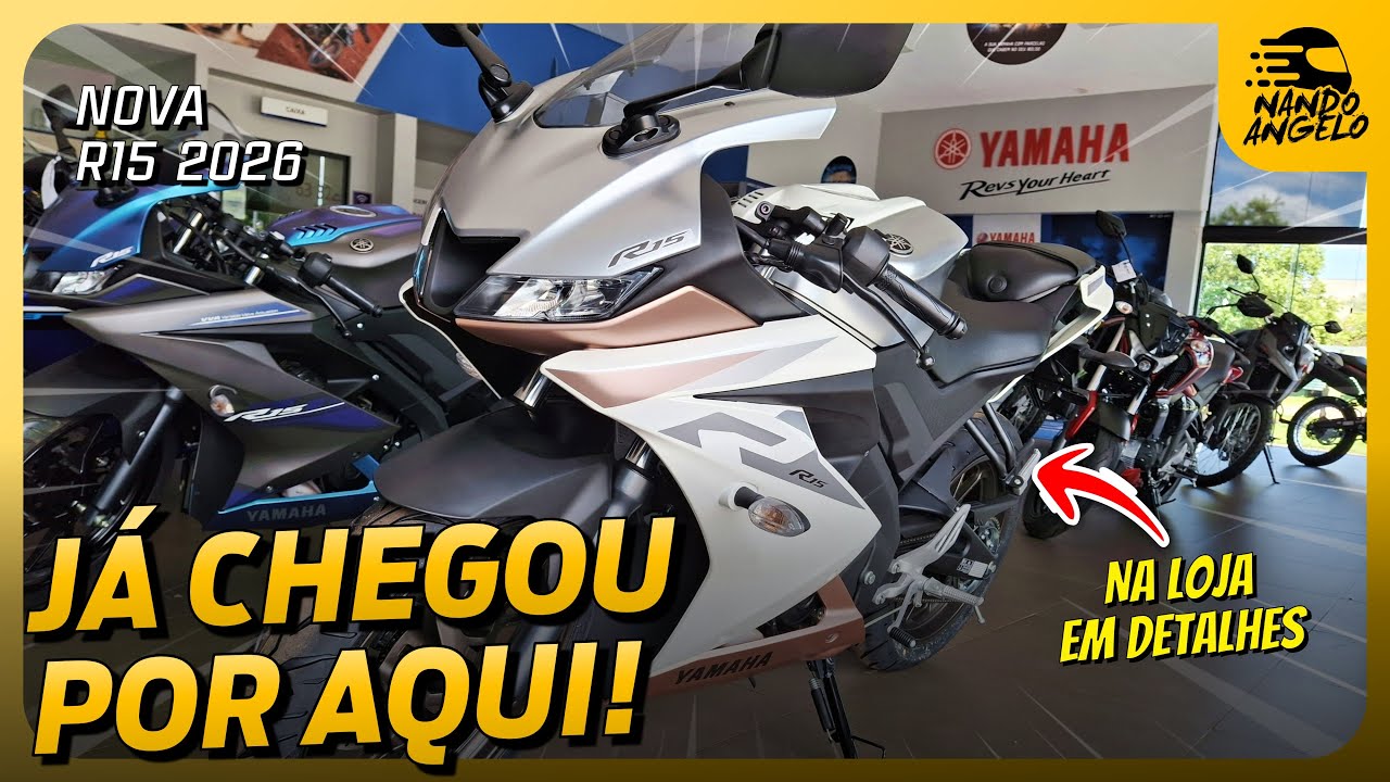 CHEGOU A NOVA R15 2026 BRANCA 🤍 EXCLUSIVA PARA O BRASIL 🇧🇷 #nandoangelo #motovlog