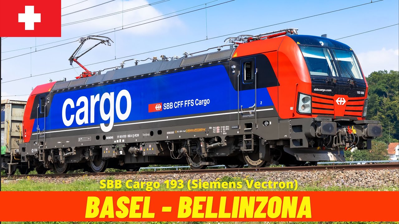 Cab Ride Basel → Bellinzona via Gotthard Base Tunnel (Switzerland, 2025) train driver's view 4K