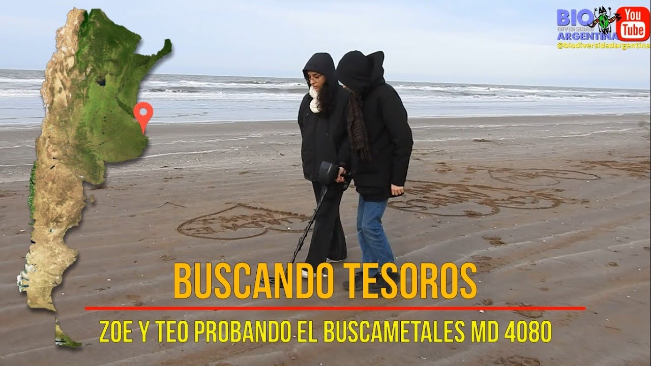 BUSCANDO TESOROS CON EL BUSCAMETALES MD-4080 EN PLAYA DE SAN CLEMENTE - ARGENTINA #md4030 #md4080