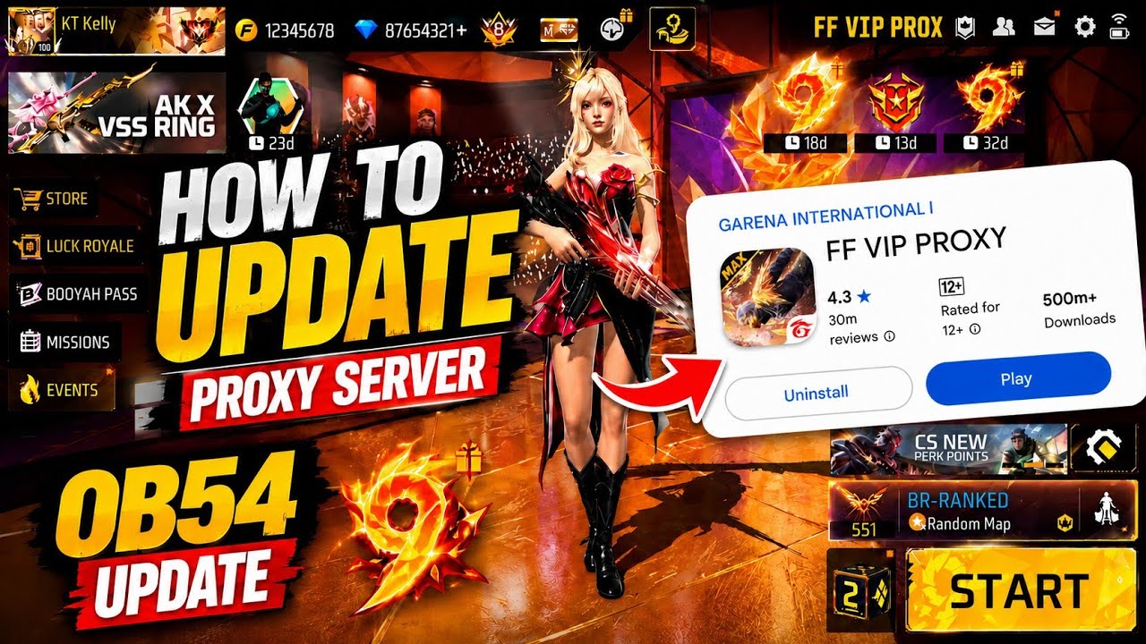 How To Update Proxy Server OB54 🔥 | Free Fire MAX Proxy Server Update Full Process ✅