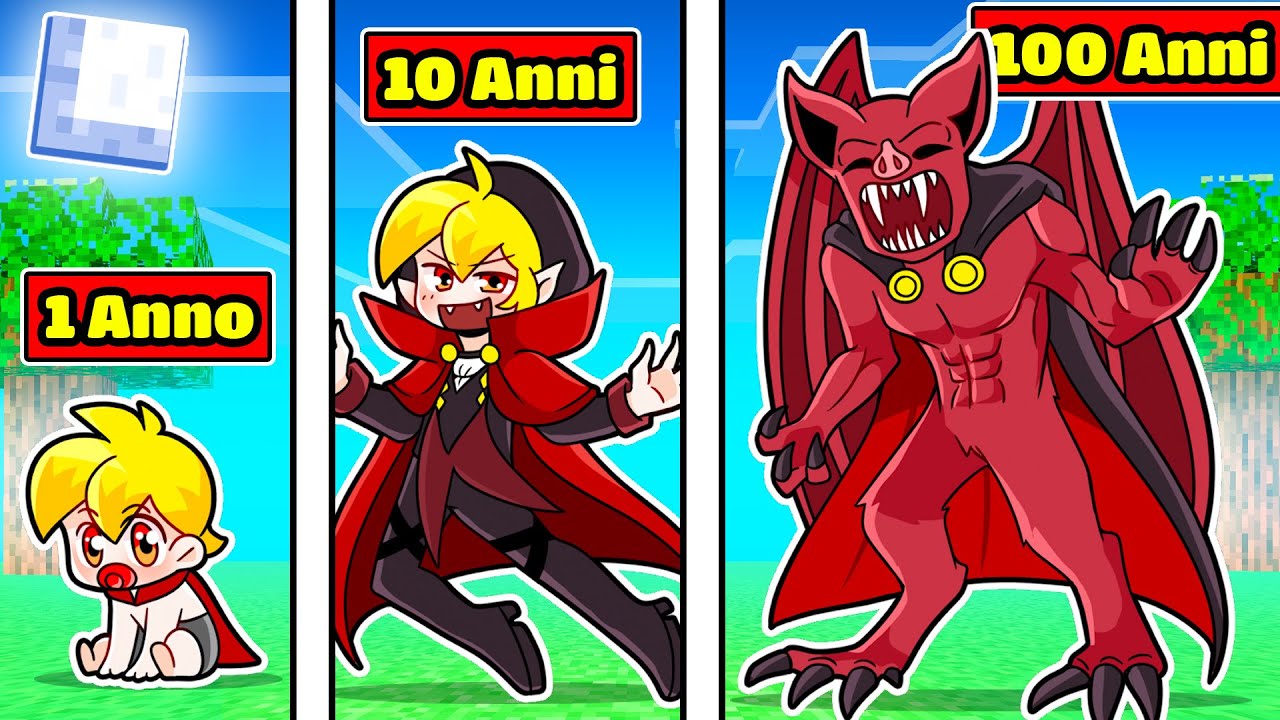 100 ANNI DI VITA Da VAMPIRO Su Minecraft!*VITA 100 ANNI 😎😲