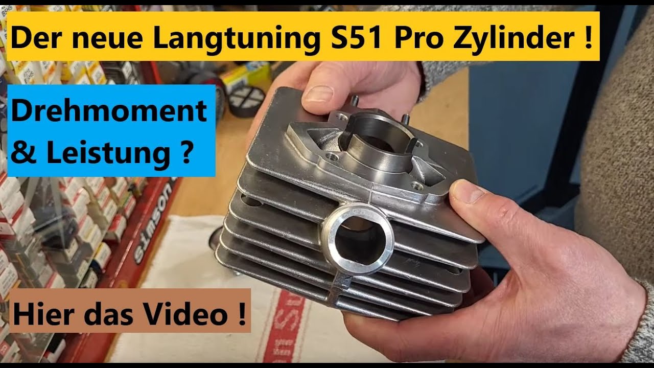 Der neue Langtuning LT51und LT60 Pro Zylinder für Simson S51. Richtig Dampf ?