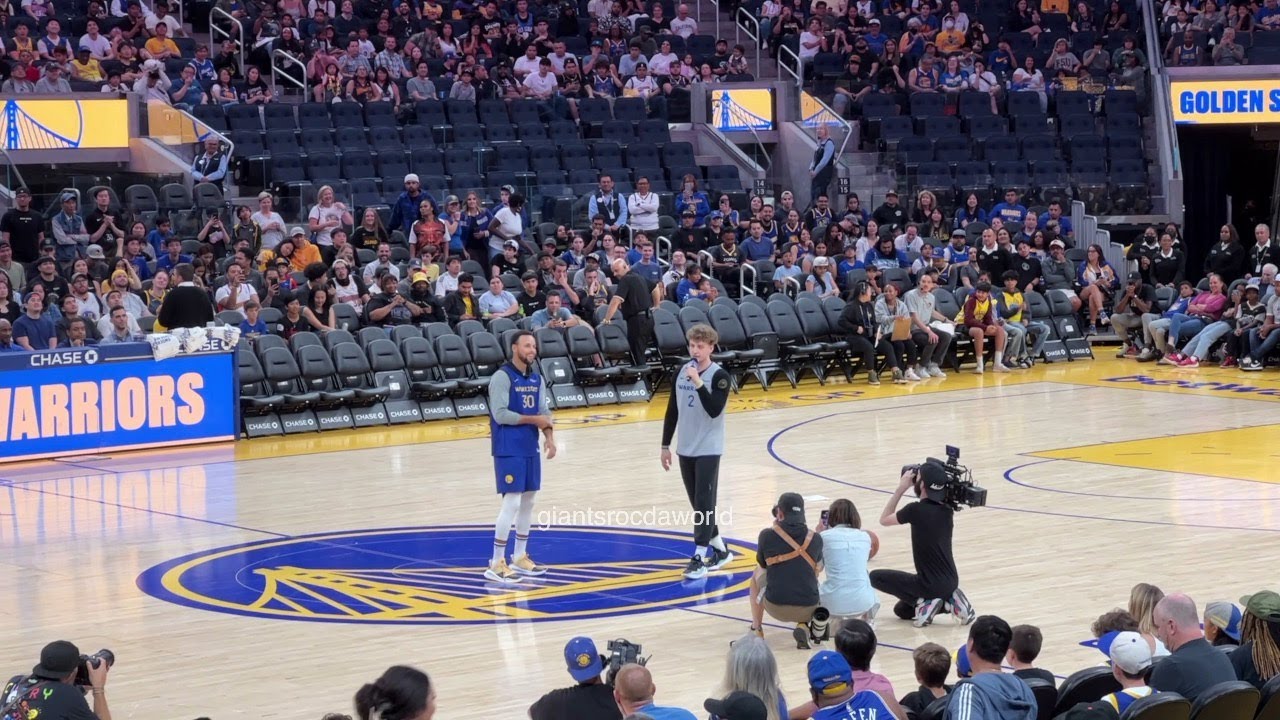 Golden State Warriors Open Practice Brandin Podziemski Sweet Caroline