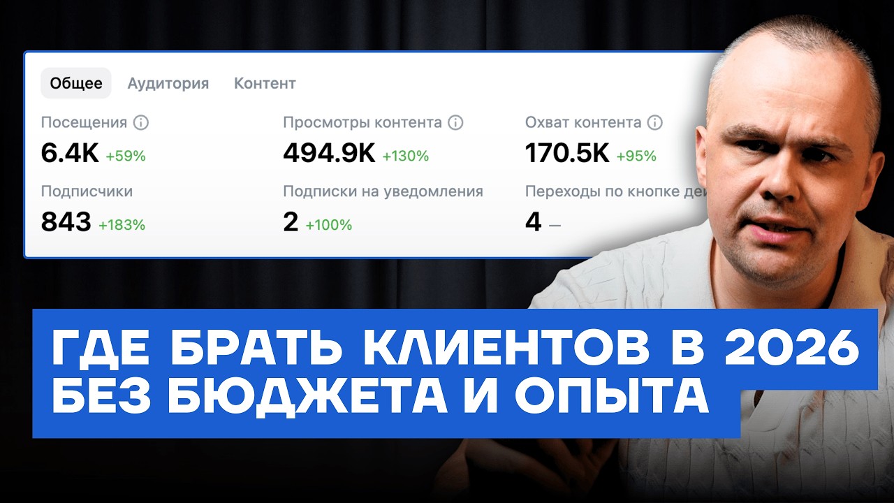 ГДЕ БРАТЬ КЛИЕНТОВ В 2026 БЕЗ БЮДЖЕТА И ОПЫТА