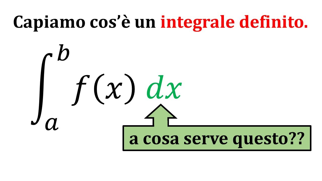 L'integrale definito: perché si mette il 