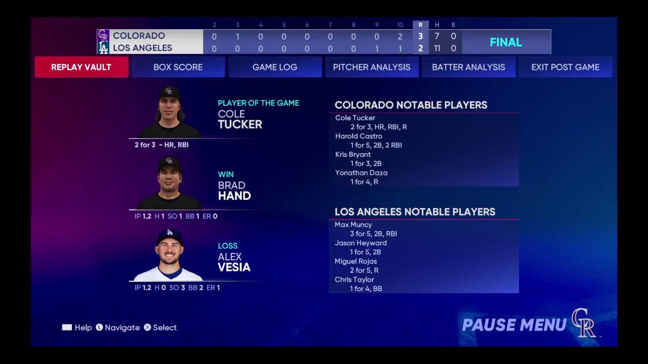 MLB 22 The Show 2023 Spring Training Colorado at LA Dodgers
