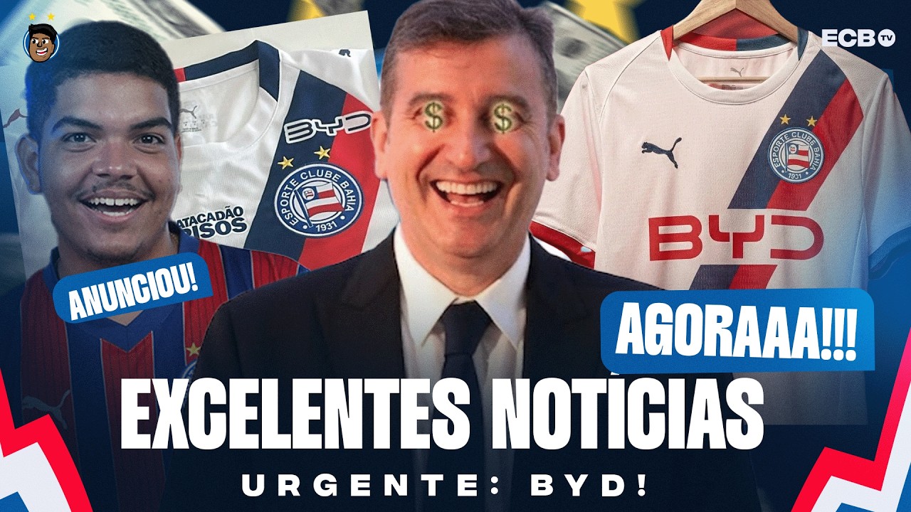 😱💣 BAHIA, AGORA: URGENTE! BYD &Eacute; ANUNCIADA COMO NOVA PATROCINADORA DO BAHIA! VEJA TUDO!