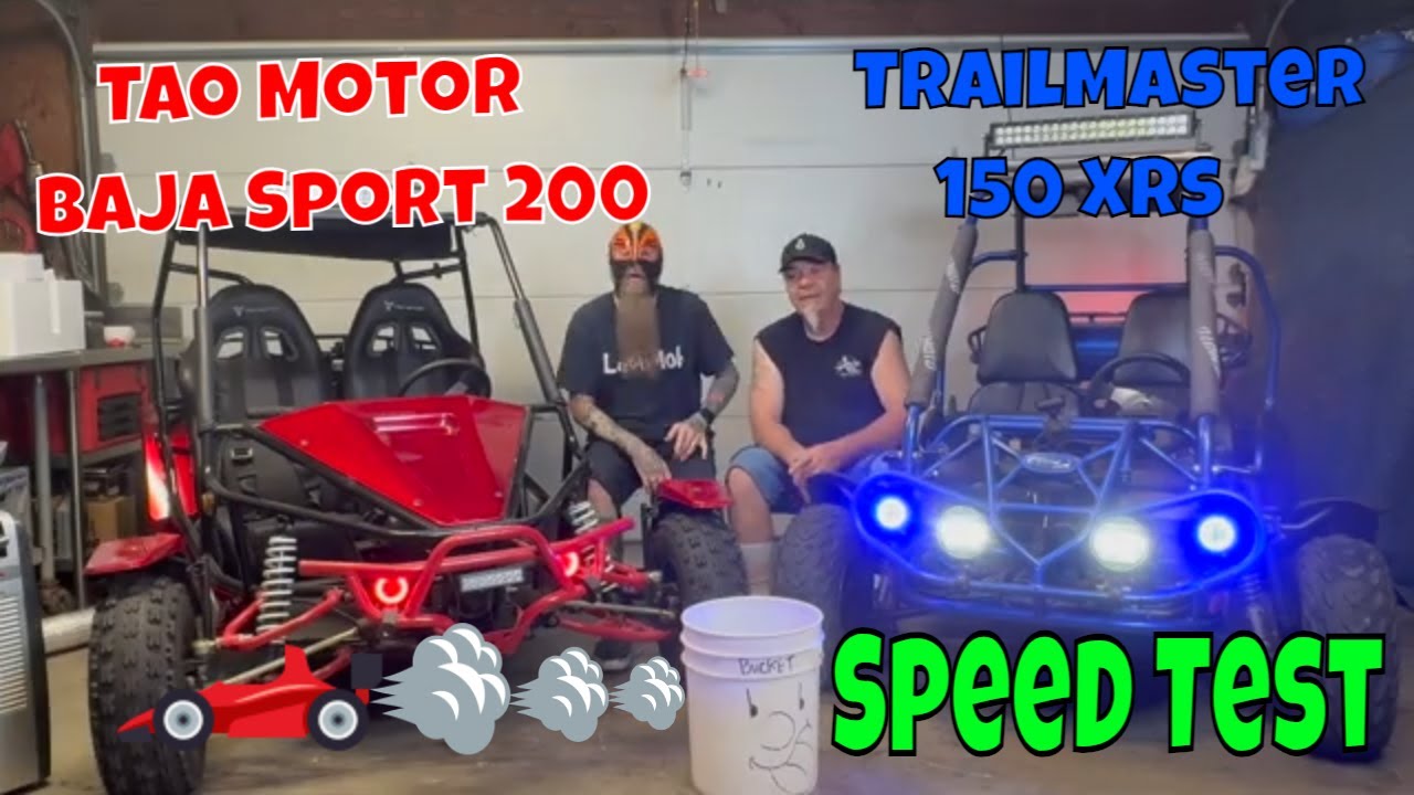 Тест скорости Tao Motor Baja Sport 200 и TrailMaster 150 Xrs