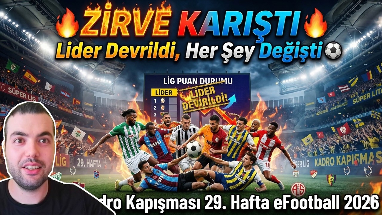ZİRVE KARIŞTI🔥Lider Devrildi, Her Şey Değişti⚽️Süper Lig Kadro Kapışması 29. Hafta eFootball 2026