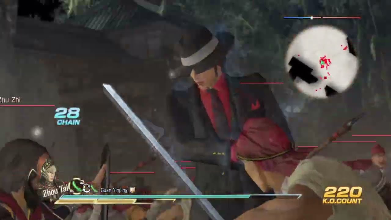 Dynasty Warriors 8 XL - Zhou Tai Ultimate Solo Run (PS4, no audio)