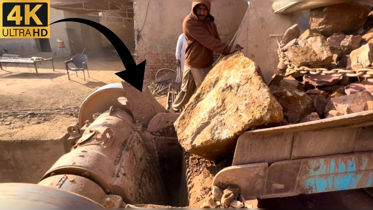Big Rock Jaw Crusher Machine in Action | Powerful Stone Crushing ASMR Sounds
