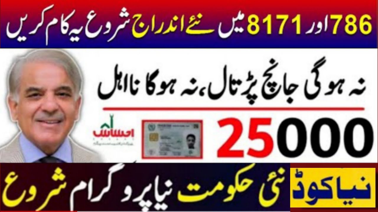 25000 ehsaas program|Ehsaas program 25000 online apply|Ehsaas program new code 2022|Ehsaas new code