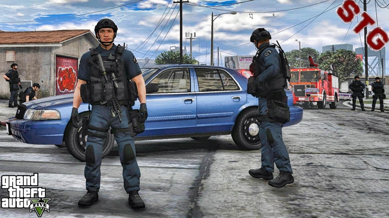 UNMARKED CROWN VIC | SWAT GANG PATROL!!!| #127 (GTA 5 REAL LIFE PC POLICE MOD)