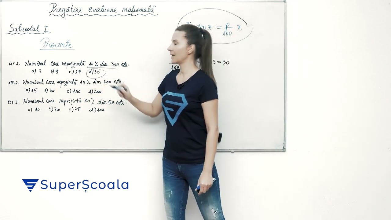 Procente - Pregătire Evaluarea Națională - Subiectul 1