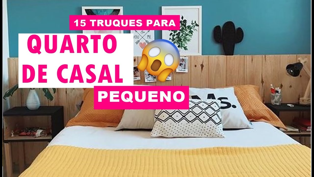 15 Truques para Quarto Casal  Pequeno que vão  maximizar o espaço!