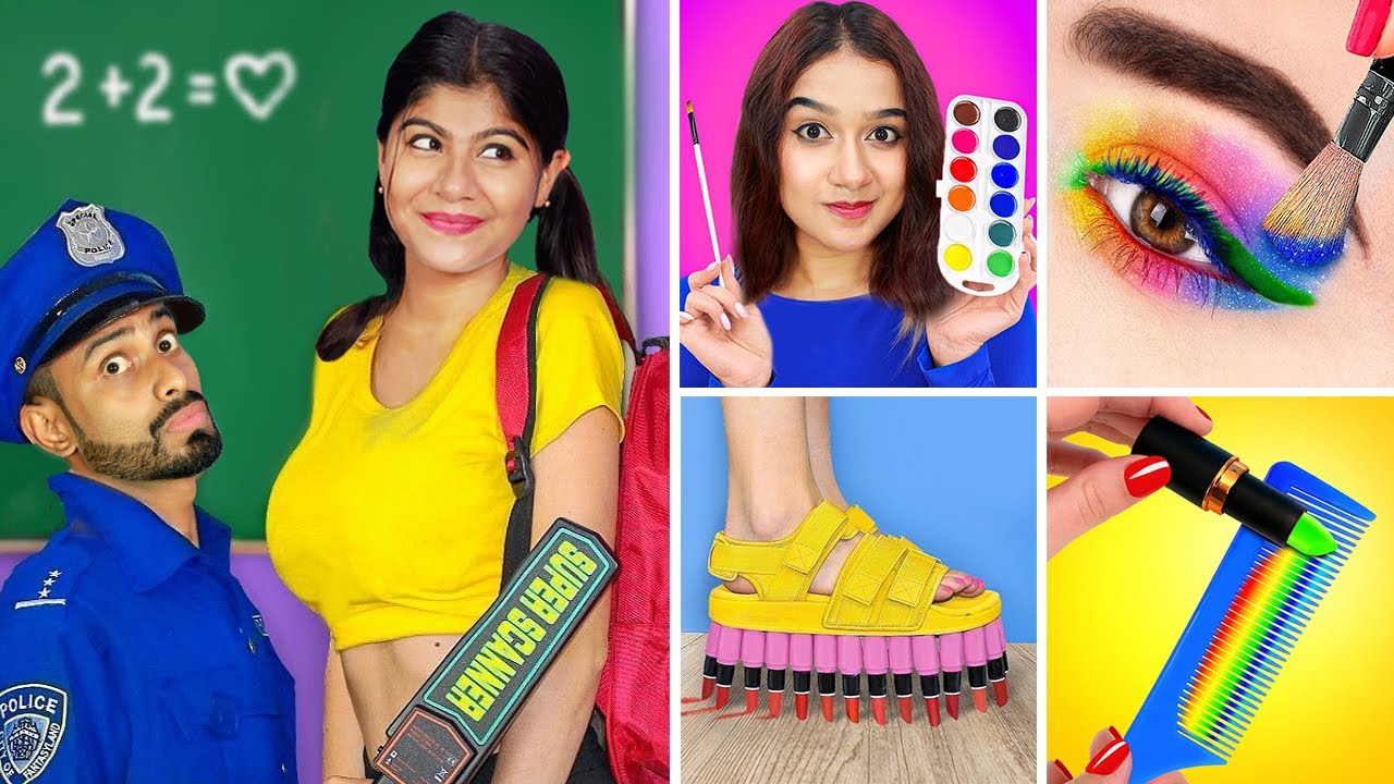 School এ Makeup লুকিয়ে নিয়ে যাওয়ার দারুন মজাদার ও আজব কিছু উপায় | Sneak Makeup Into Class