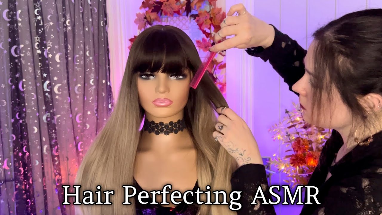 ASMR Hair Perfecting, Tidying, Fixing | Hair Brushing, Hair Combing, Hair Placing & Fringe Attention