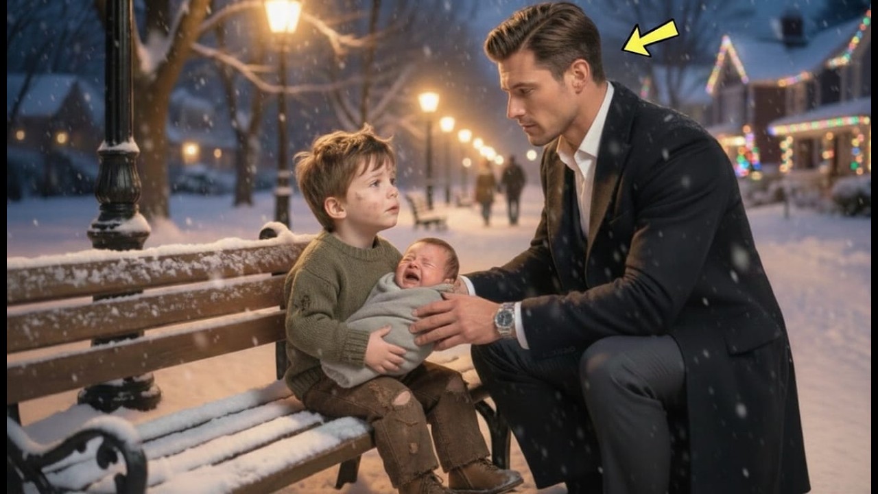 Sir, My Baby Sister Is Freezing… A Little Boy Said The CEO Wrapped Them in His Coat & Took Them Home