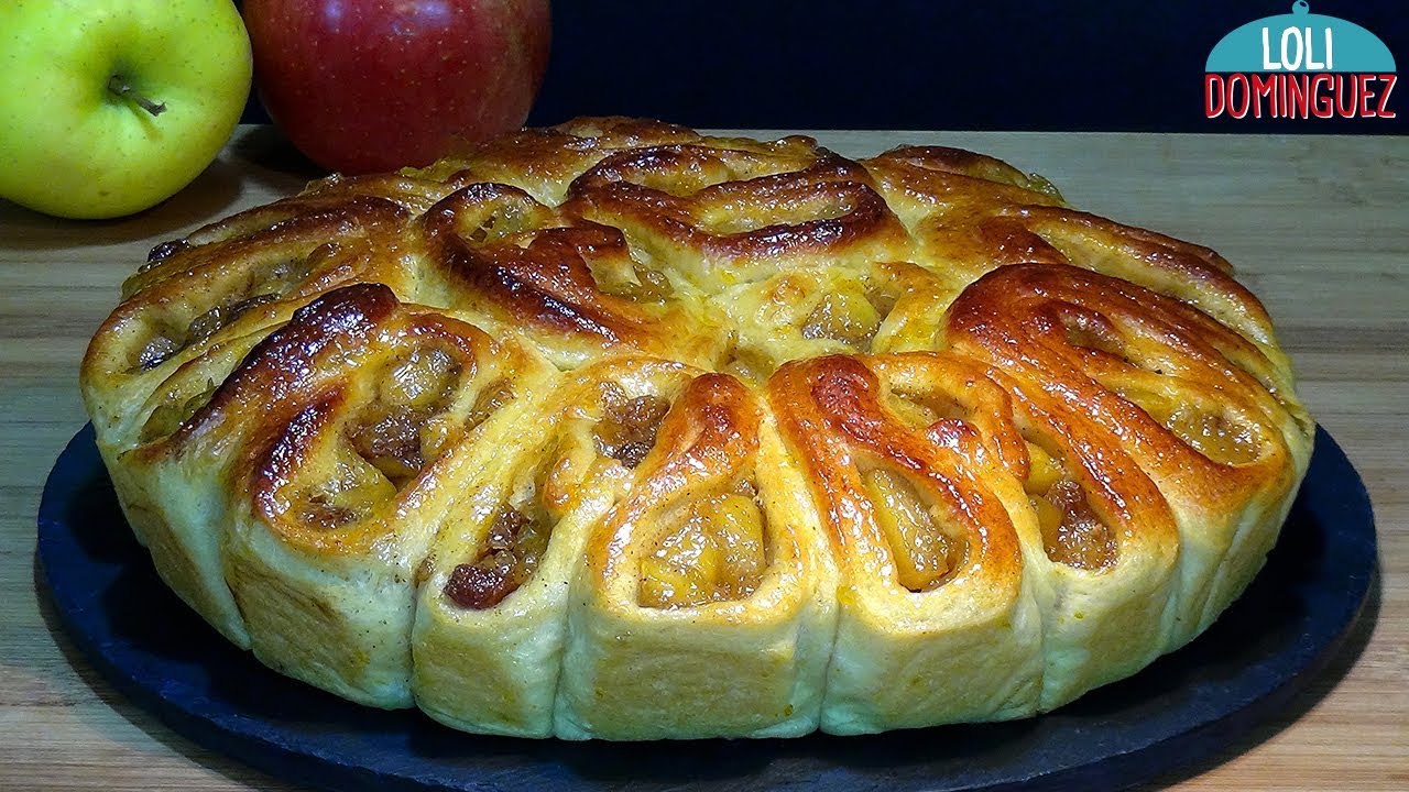 BRIOCHE RELLENO DE MANZANA, RECETA FÁCIL. Loli Domínguez - Recetas paso a paso, tutorial