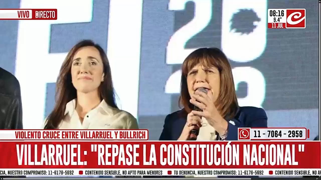 Se tiraron con de todo: violento cruce entre Bullrich y Villarruel