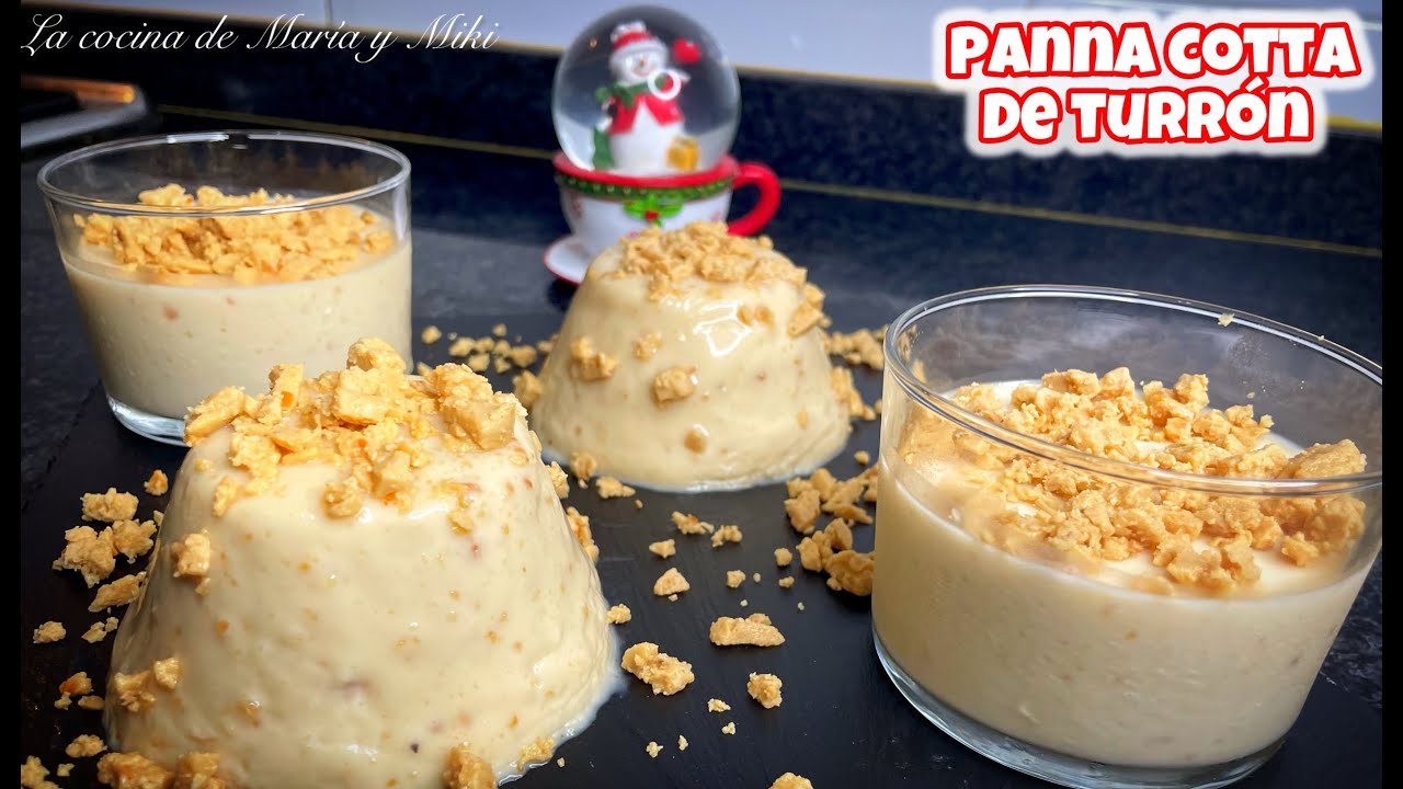 PANNA COTTA De Turrón postre NAVIDEÑO fácil y delicioso